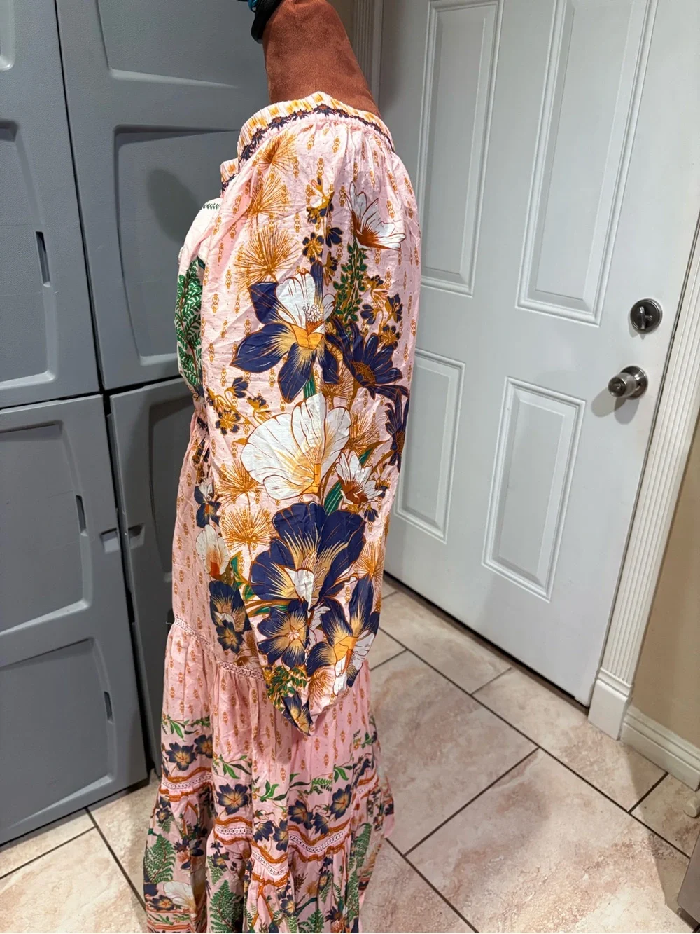 FARM Rio One-Shoulder Pink Floral Maxi Dress